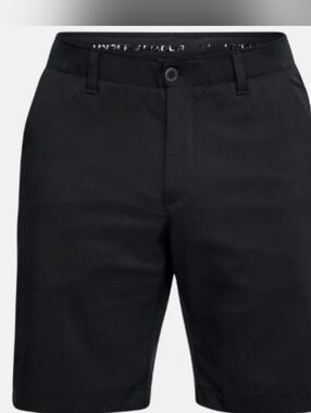 Under Armour Men's Black Flat Front Performance Shorts